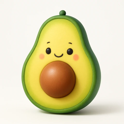 Avocado cut in half