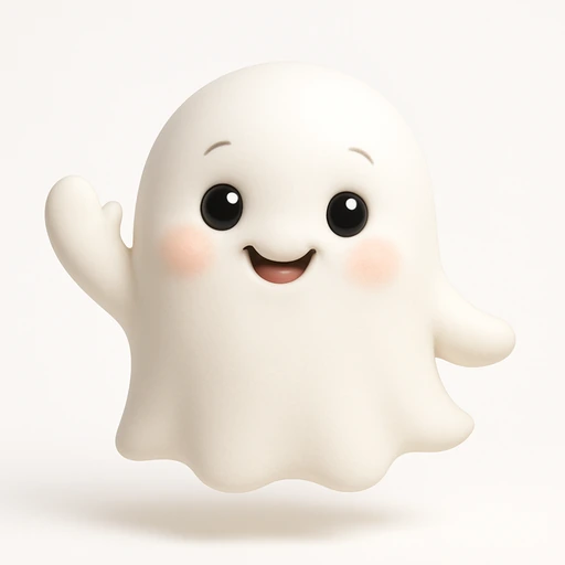 Friendly white ghost