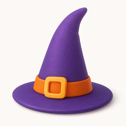 Purple witch hat