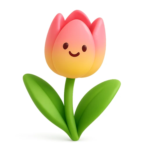 Pink tulip flower