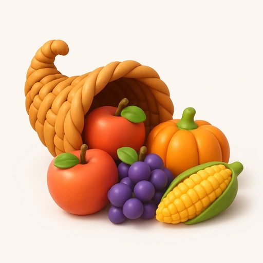 Cornucopia full of fruit