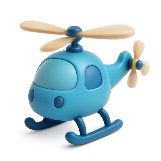 Blue helicopter